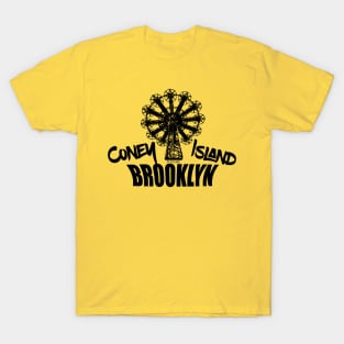 Coney Island Brooklyn Black ink T-Shirt